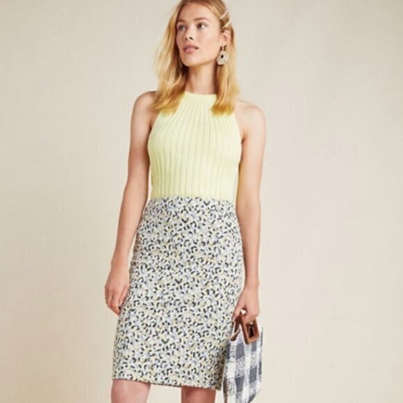 MAEVE Anthropologie Jacquard Leopard Print Pencil - Picture 1 of 6